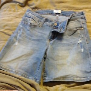 Crown & Ivy Women's Blue Denim Shorts